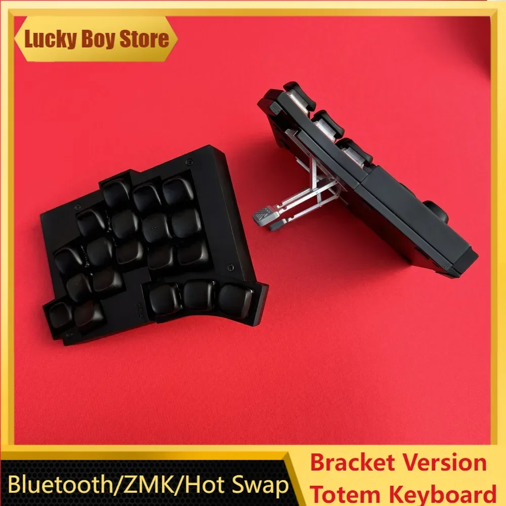 Totem 3X6 teclados divididos de perfil bajo versión de soporte caja de resina personalizada Kip Lame Keycap intercambio en caliente ZMK teclado inalámbrico separado