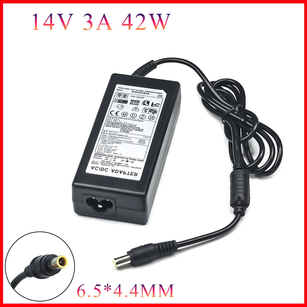 14V 3A 42W 6,5*4,4 MM A4514-DSM adaptador AC/DC para Samsung U28E590D UE22F5400 T24C350LT fuente de alimentación de Monitor LED 100% nuevo