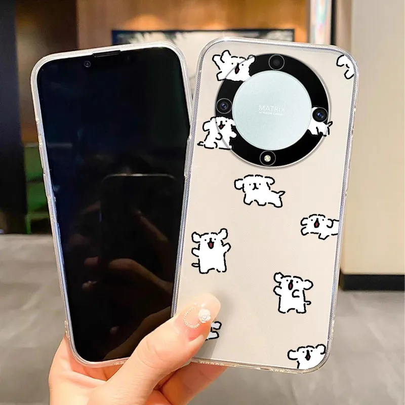 Para Honor 200 400 Pro Lite X9c X9a X9b X8a X8b X8c X7b X7a X6a X6b X6c funda de teléfono mariposa aceite flor bolsas transparentes cubierta de silicona - imagen 4