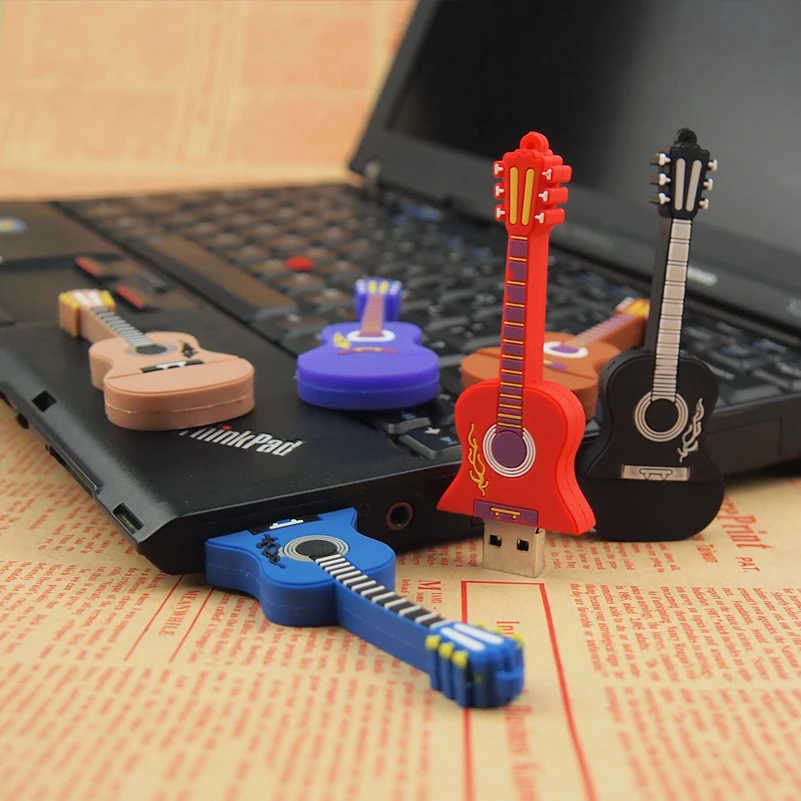 Cartoon Cle Usb Pendrive guitarra Piano acordeón USB Flash Drive 128GB 64GB 32GB 16GB 8GB 4GB USB 2,0 Memoria Stick Pen Drive - imagen 4