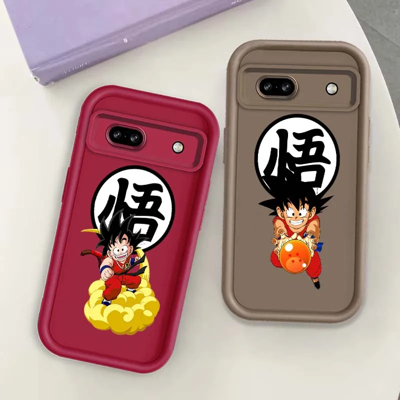 D-Dragon Ball Linda funda de Goku para Google Pixel 9 8 7 8A 7A Pro XL funda de teléfono con escalera de ojos - imagen 2
