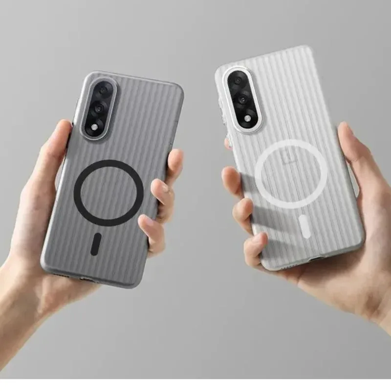 Para OnePlus Nord 5 Funda Simple niebla de hielo corrugado magnético PC cubierta anticaída para One Plus 15 Nord 5 ACE5 Ultra Funda