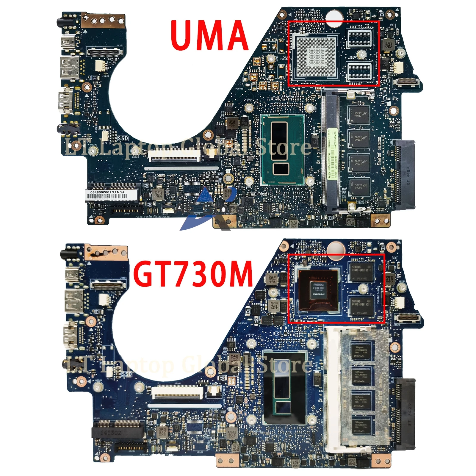 Para ASUS UX302LG UX302LA UX302L placa base UX302 i3 i5 i7 ZenBook UX302LB UX302LC UX302LD UX302LAR UX301LA UX303LA UX302LF - imagen 2