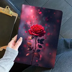 Hermosa funda de arte rosa para iPad Pro Mini 1 2 3 4 5 6 7 7ta generación 12,9 10,5 13 11 7,9 8,3 M4 pulgadas funda para tableta