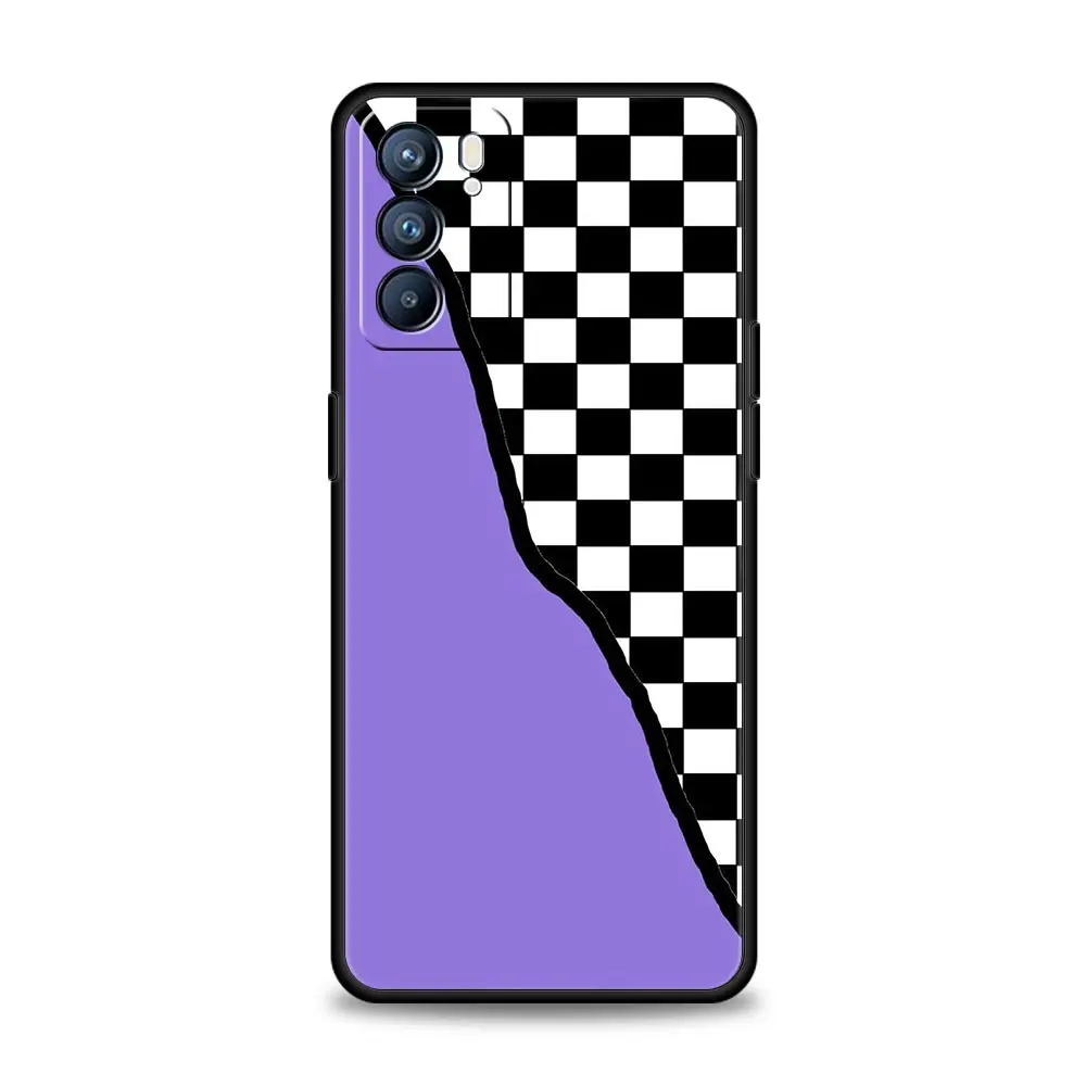 Funda de teléfono artística con tablero de ajedrez para Oppo Reno14 Reno13 Reno12 11 F 10 Find X5 X9 Pro A54 5G A53 A52 A9 A74 A78 4G A79 A80 A98 - imagen 3