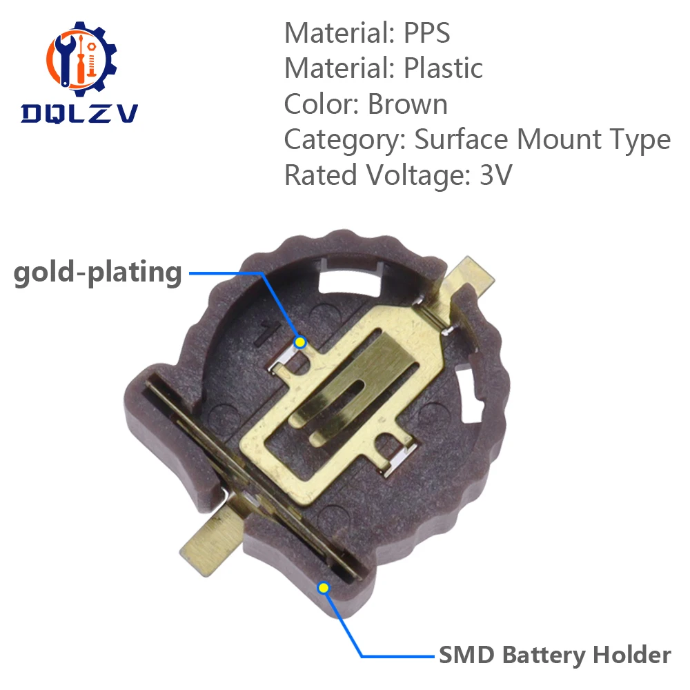 10 Uds botón de ordenador 3V soporte de batería conector caja CR1220 CR-1220 - imagen 3