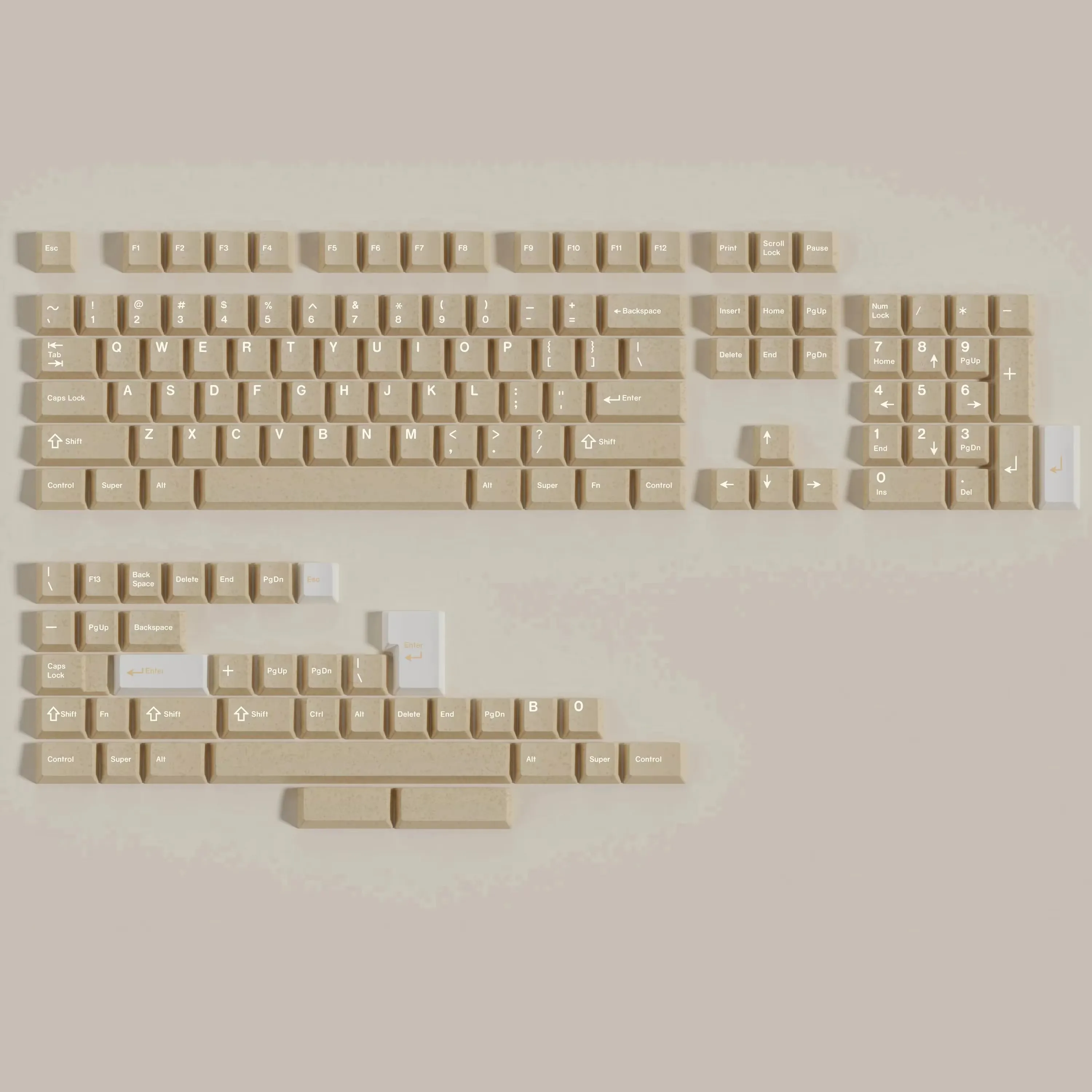 Teclas GMK Dune de 142 teclas, perfil de cereza, teclas de sublimación de tinte PBT para teclado mecánico MX Switch, barra espaciadora dividida