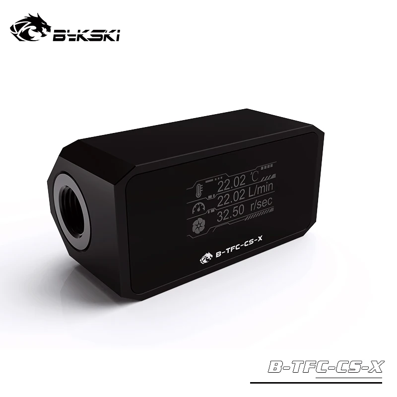 Bykski-termómetro, sistema de refrigeración por agua, Monitor, medidor de flujo, bomba de fugas, alarma de velocidad, Sensor de temperatura de RPM, Enfriador de PC B-TFC-CS-X - imagen 4