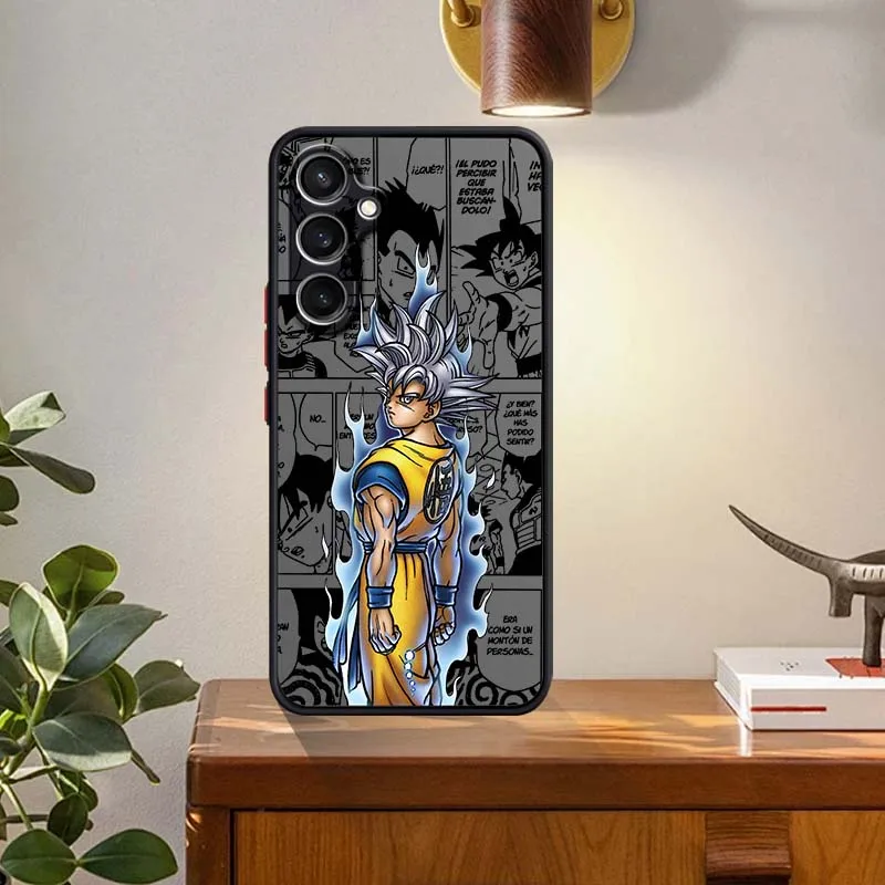 D-Dragon Ball Goku Cool para Samsung Galaxy S25 S24 S23 S22 FE Plus Ultra 5G funda de teléfono translúcida esmerilada - imagen 5