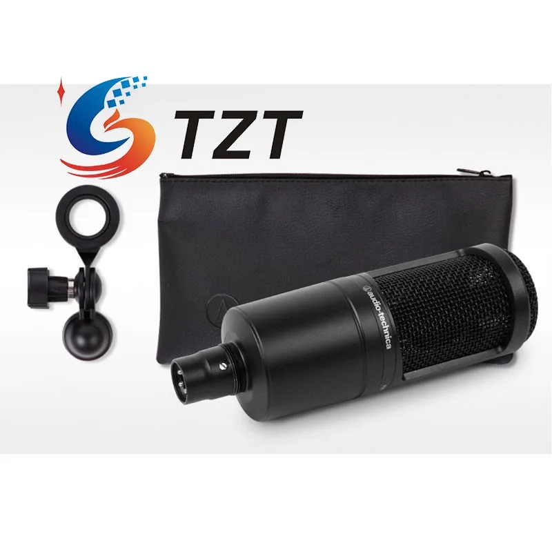 Micrófono de condensador cardioide AT2020 original TZT (para audio-technica) Ideal para estudios de grabación en el hogar