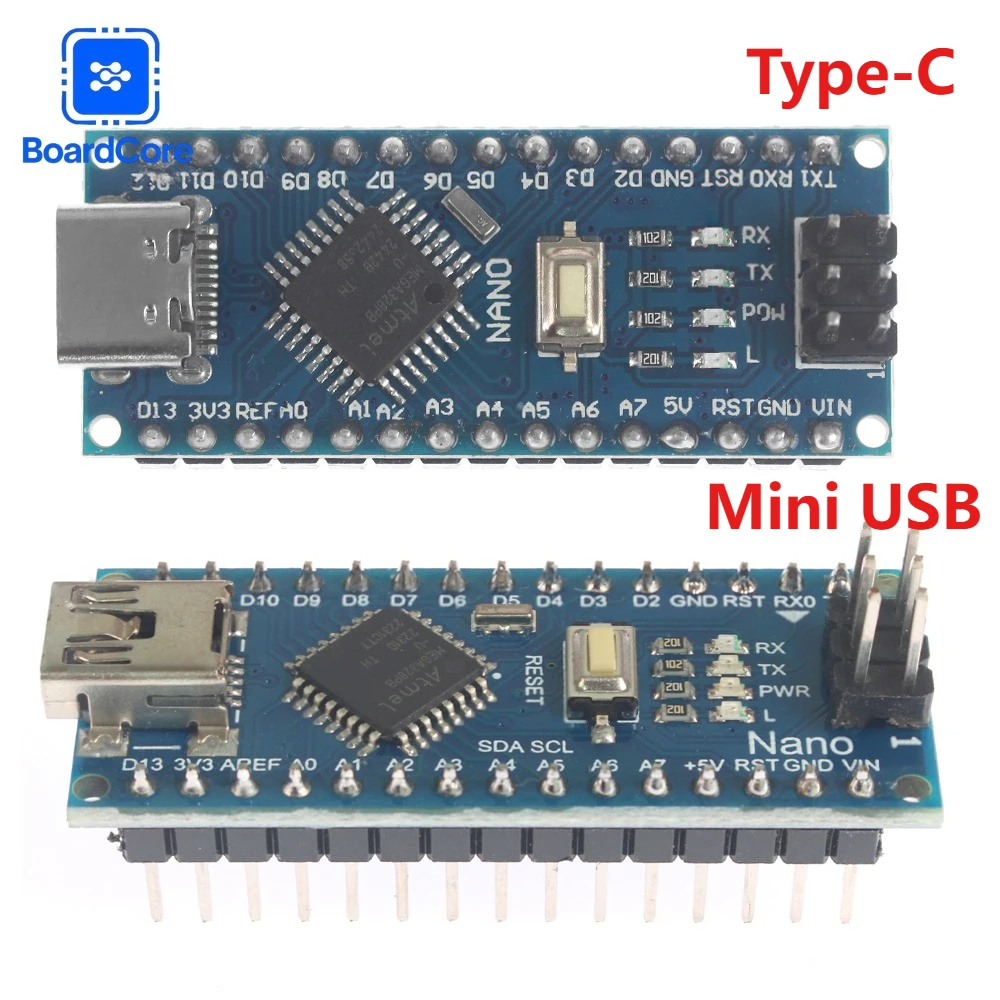 USB Nano 3,0 tipo C con controlador Nano Compatible con cargador de arranque para Arduino CH340 controlador USB 16Mhz ATMEGA328P Mini/Micro USB