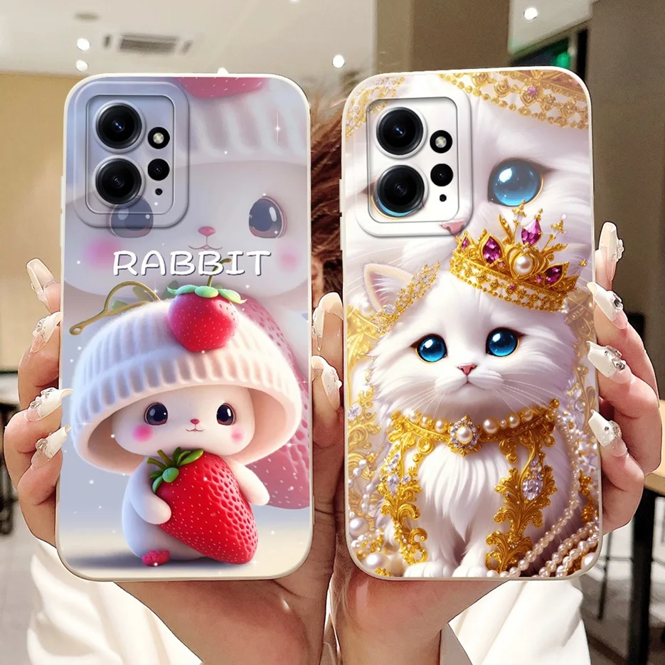 Para Xiaomi Redmi Note 12 4G funda bonita de dibujos animados suave TPU mate funda de teléfono para Xiaomi Redmi Note 12 Pro Plus Note12 5G Fundas - imagen 4