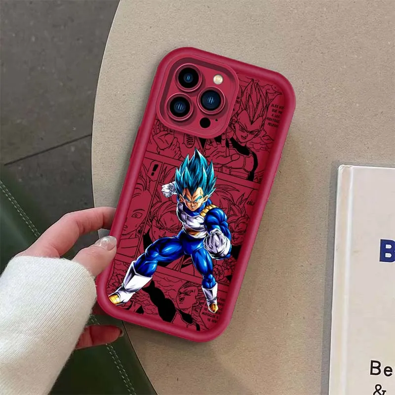 D-Dragon Ball Comic Vegeta para Apple iPhone 17 16 15 14 13 12 11 Plus Pro Max Eye Ladder funda de teléfono - imagen 5