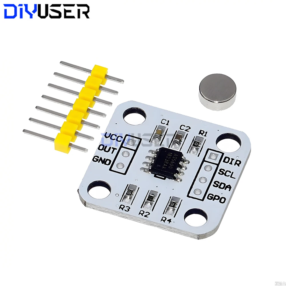 Codificador magnético AS5600, módulo sensor de medición de ángulo de inducción magnética, 12 bits, alta precisión - imagen 5
