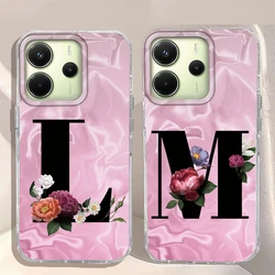 Funda Xiaomi Redmi Note 11/11S/13/13 Pro/13C con peonía e inicial