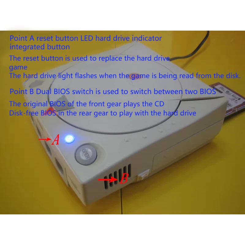 DC Dreamcast disco duro de consola de juegos RC4, Unidad óptica, disco duro, tarjeta CF de coexistencia, se puede utilizar por separado (sin arranque de disco) - imagen 4
