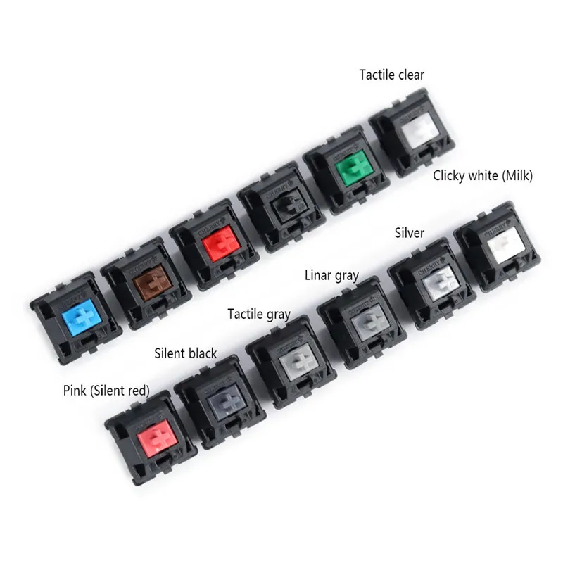100% interruptor Original Cherry Mx, interruptor de teclado mecánico de 3 pines, interruptores táctiles negros, teclados para juegos, interruptor Compatible - imagen 5