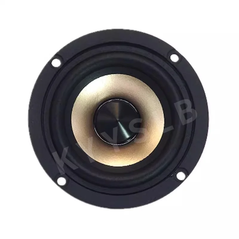 KYYSLB Altavoz de rango completo HIFI de 3 pulgadas, marco de lavabo de aluminio fundido, lavabo de Mica con borde de roble negro