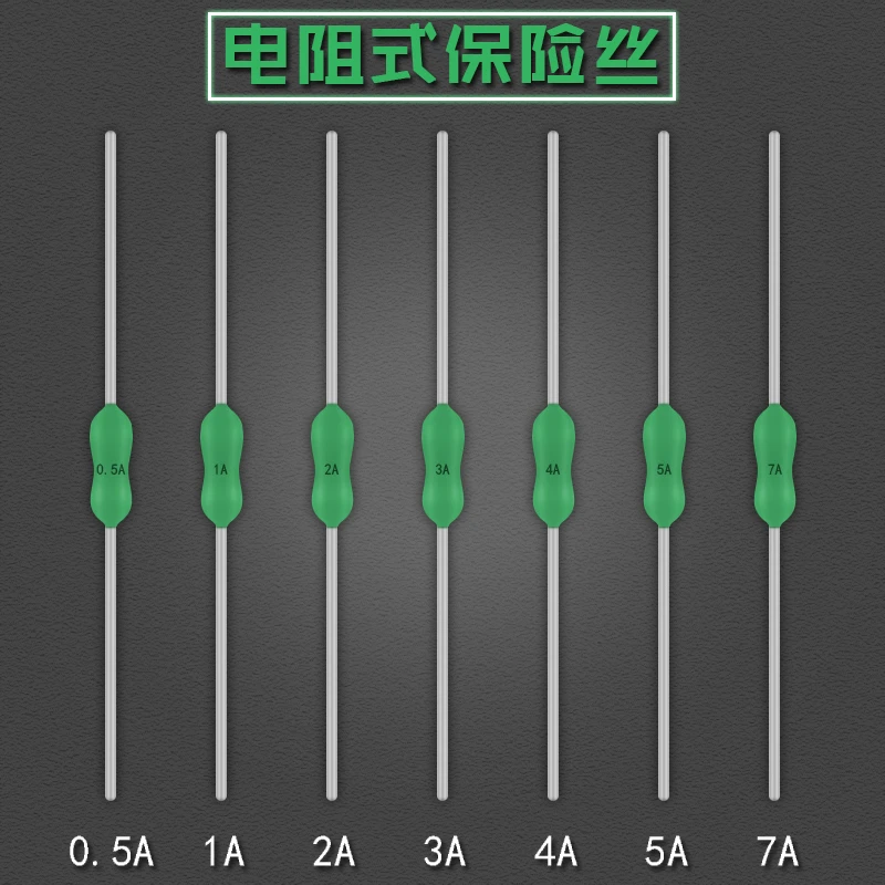 Fusible verde de plomo Axial, 10 piezas, 2,4x7mm, 125/250V, 2,4x7, 63mA, 125mA, 250mA, 1A, 2A, 3A, 4A, 5A, 7A, 8A, 10A