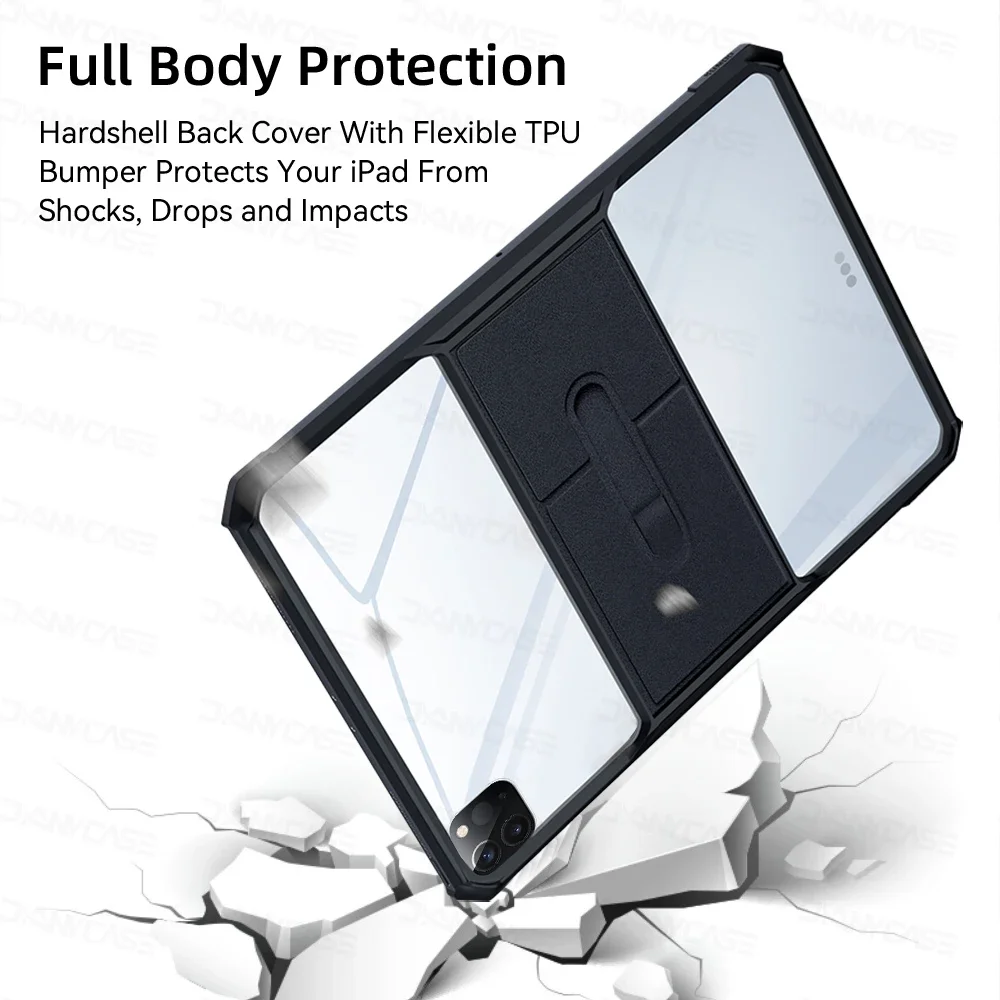 Funda transparente para tableta iPad Pro 11 10th 10,2 7/8/9th 9,7 5/6th 2022 2020 Air 4/5 10,9 mini 45 6, funda ultrafina con soporte - imagen 5