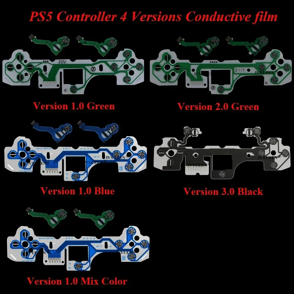 IVYUEEN para controlador PlayStation 5 PS5, película conductora, Cable flexible para teclado para Dualsense 5 BDM 010 020 030, placa de circuito de cinta - imagen 2