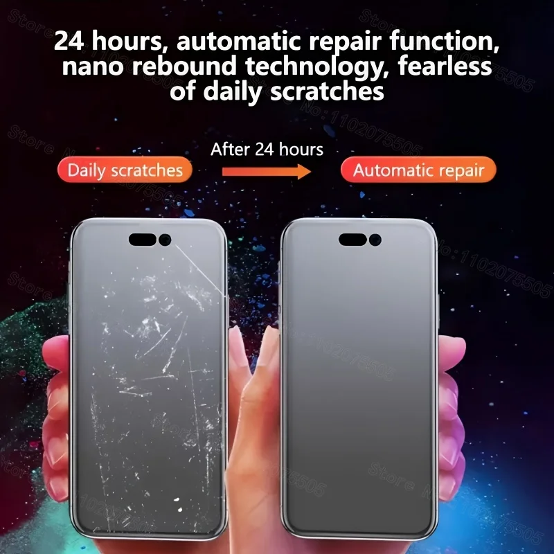 Protector de pantalla de hidrogel mate, 3 uds., para IPhone 17 Pro Max 16 15 14 1312 Pro Max 11 X XR Xs Max, cobertura completa antihuellas - imagen 3