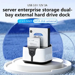 Blueendless Caja HDD de Doble Bahía con Clonador SATA a USB 3.0