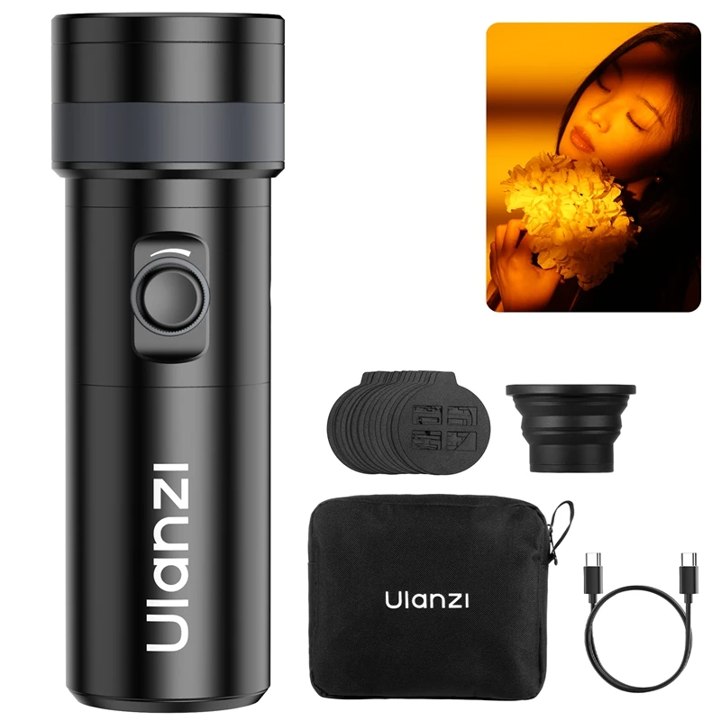 Ulanzi LM01 linterna de fotografía 10W RGB 20 Gobos únicos para retrato grabación de vídeo en vivo producto fotografía Vlog Shots - imagen 3