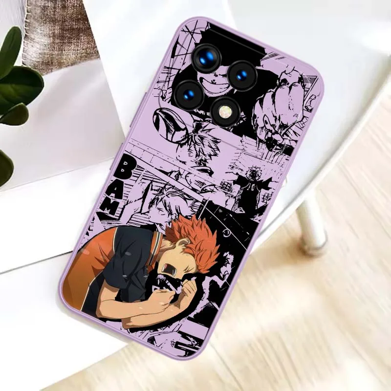 Anime Hinata Shoyo para Xiaomi Poco X7 X6 X5 X4 X3 M7 M6 M5 M5S M4 NFC GT Pro Plus 5G funda de teléfono suave - imagen 4