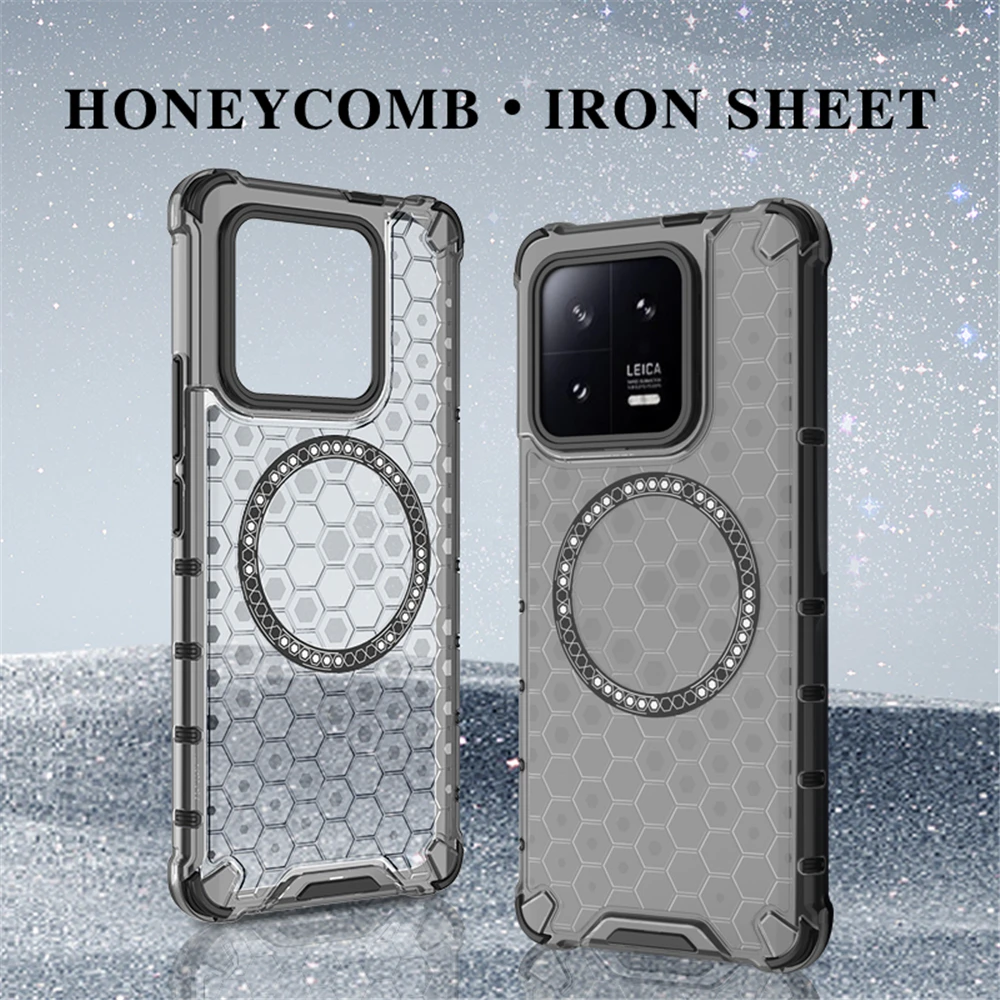 Funda de teléfono transparente con anillo magnético para Xiaomi 15 14 14T 13 Pro 14Pro 13Pro cubierta completa transparente a prueba de golpes - imagen 3