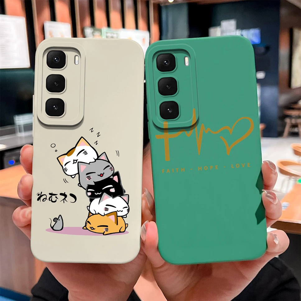 Para Infinix Hot 60 60i 5G funda bonita aguacate gato suave silicona líquida carcasa de teléfono ligera para Infinix Hot60 parachoques antideslizante - imagen 2