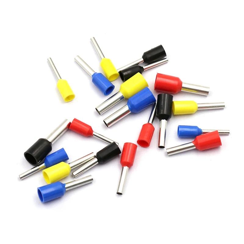 Conector Tubular de presión en frío, terminales eléctricos, casquillos de Cable engarzado, 50 piezas, VE0508, VE1008, VE1508 - imagen 5