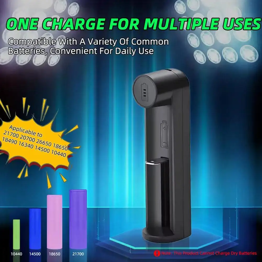 Cargador de batería de iones de litio de un solo ranura para 21700 26650 18650 16340 baterías 4,2 V cargador USB J5Q7 - imagen 4