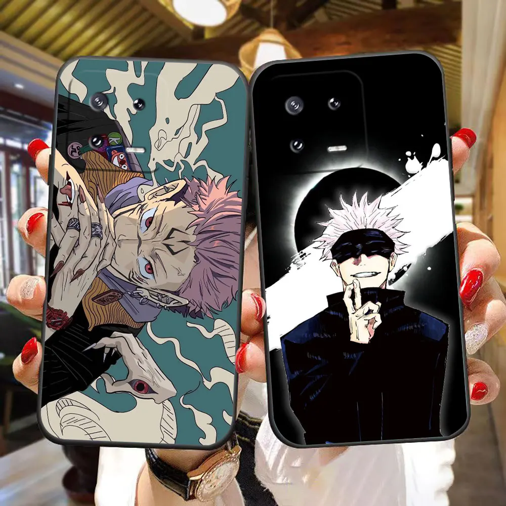 J-Jujutsu Kaisen Gojo Satoru funda de teléfono con foto personalizada para Xiaomi 11 11T 12 12T 13 14T 15 POCO F5 F6 F7 X3 X5 M4 M5 M6 M7