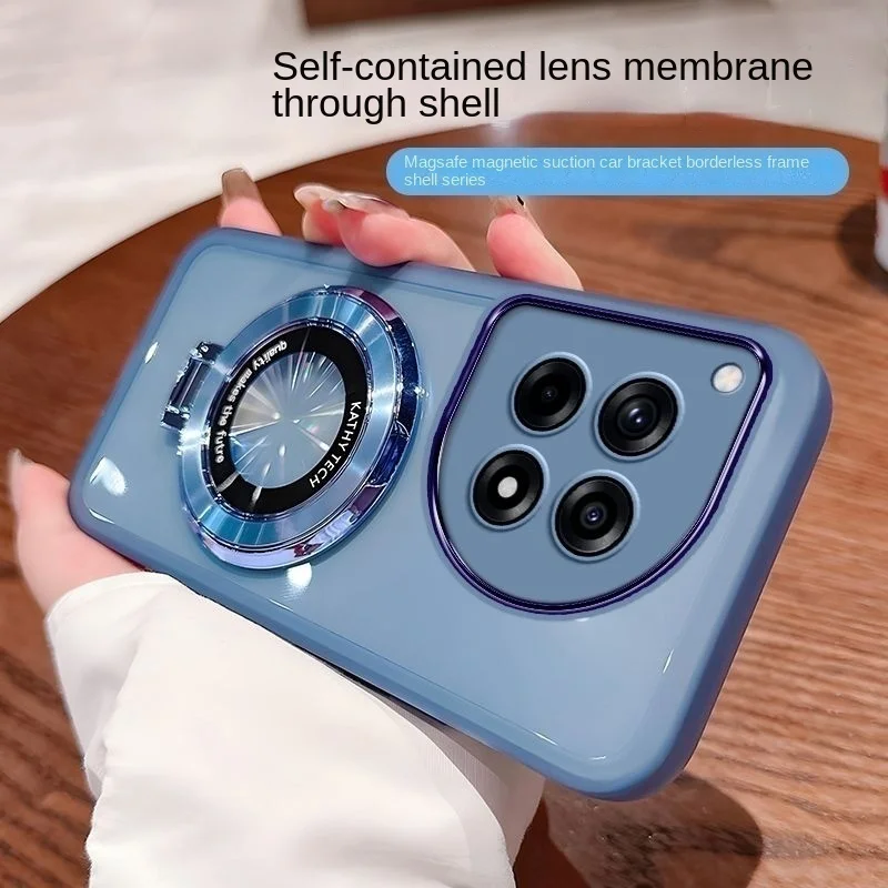 Para Magesafe soporte magnético funda de carga inalámbrica transparente para Oneplus 13 13T 13R 12 ace 5 ultra 11 10T Nord 5 4 3 Ce5 cubierta