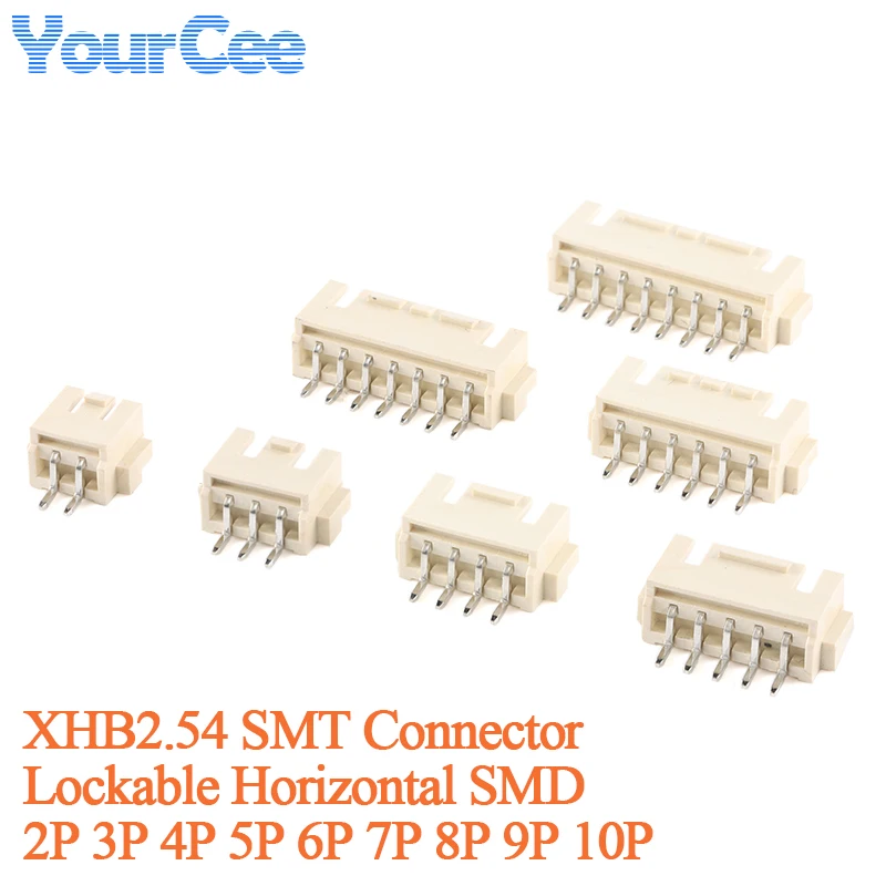 20 piezas conectores XHB2.54 enchufe hembra hebilla bloqueable aguja curva/recta Vertical Horizontal 2P 3P 4P 5P 6P 7P 8P 9P 10PIN - imagen 2