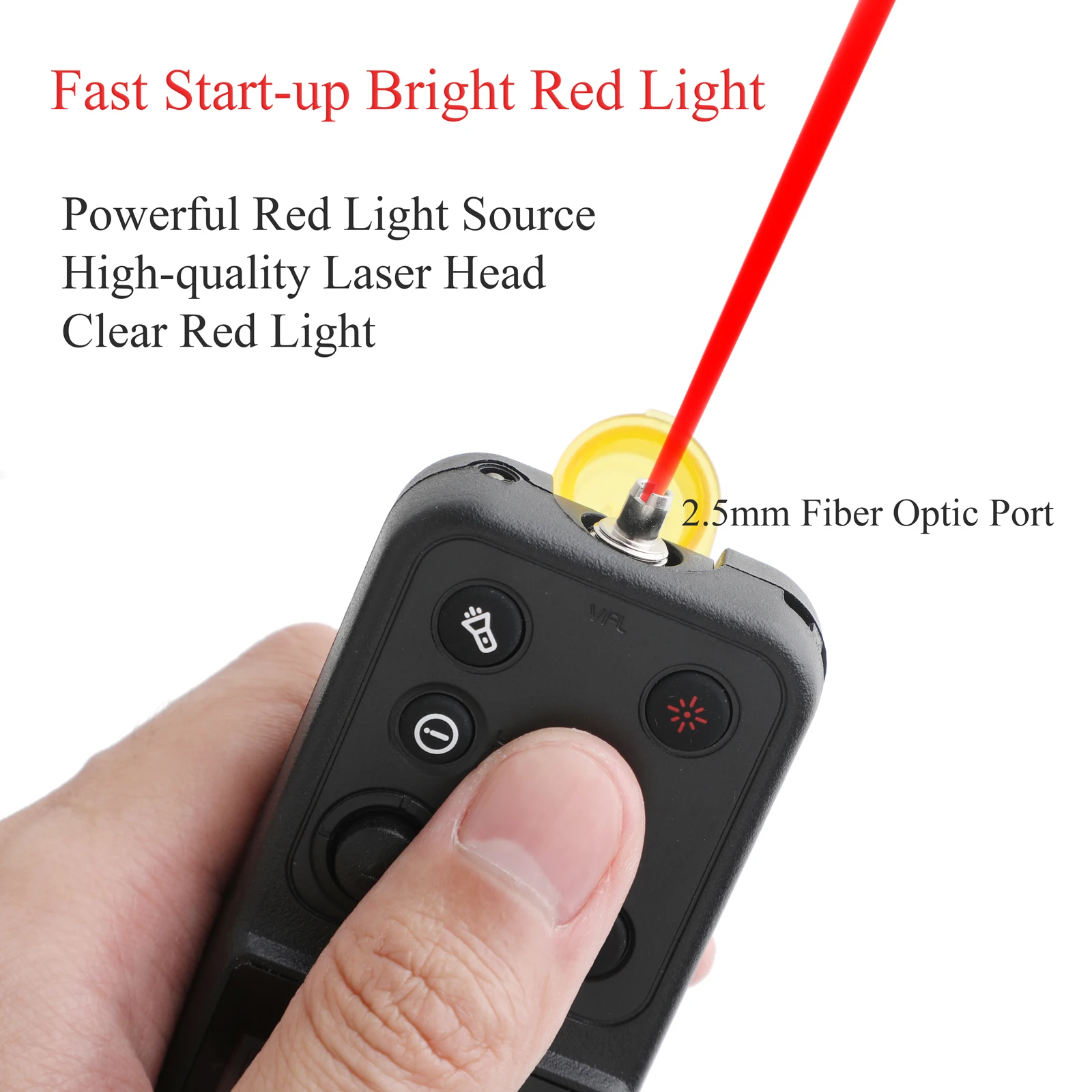 Localizador Visual de fallos muestra forma de onda luz roja 10mW probador de fibra óptica 20KM punto de interrupción de fibra probador de fallos pluma buscador de fallos - imagen 4