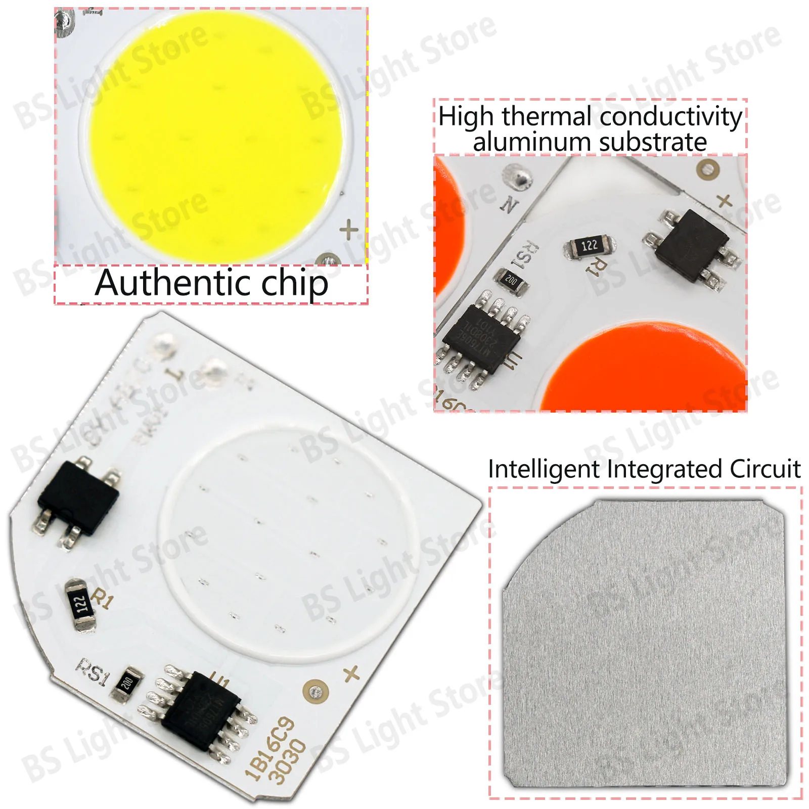 10 Uds Cob Led 220v blanco neutro cálido rojo azul verde 5W luces Led luces de pista focos decoración interior del hogar fuente de luz - imagen 3