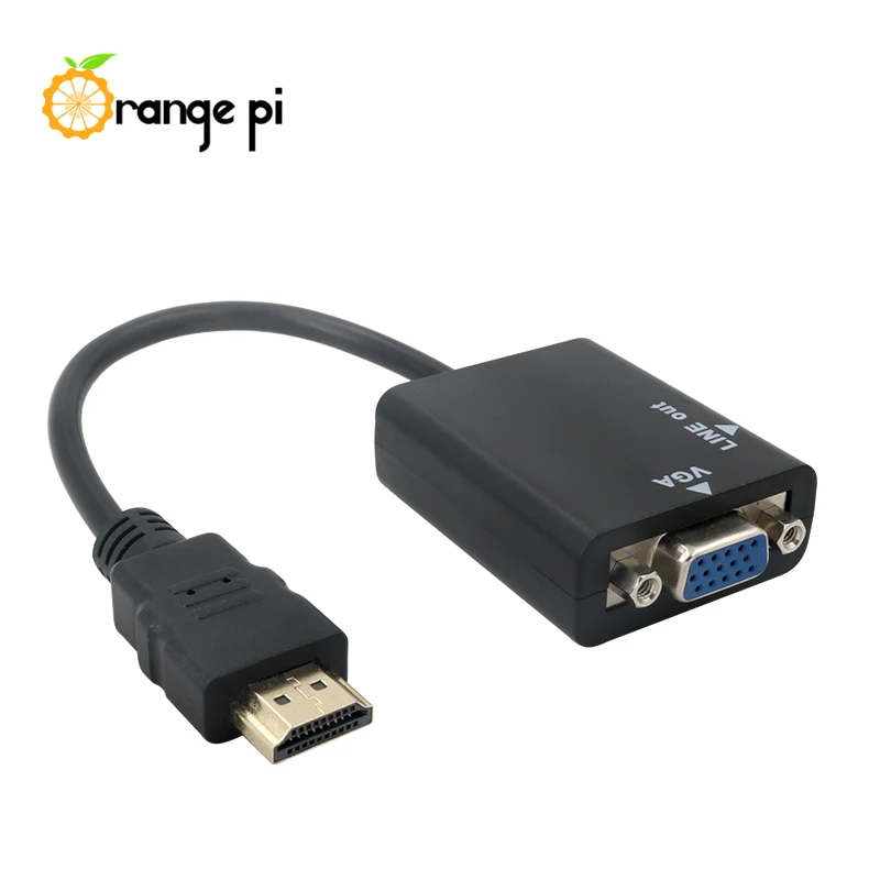 Cable naranja Pi HDMI a VGA de 17cm, línea de transmisión anti-interferencias, funciona con Monitor de hasta 720P - imagen 4