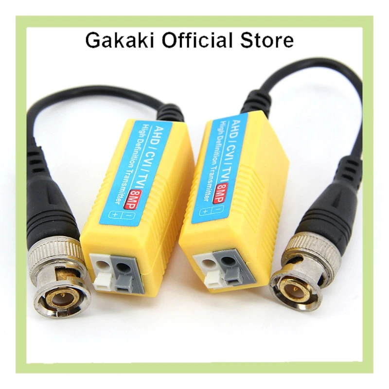 1 par 1080P 8MP pasivo cctv Video Balun RJ45 CCTV transceptor coaxial BNC fuente conector de alimentación para cámara - imagen 2