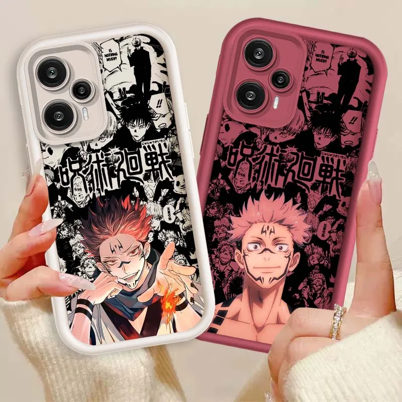 Jujutsu Kaisen Yuji Sukuna para Xiaomi Poco X3 X4 X5 X6 X7 C65 C75 M4 M5 M5S F6 F4 F5 Pro GT NFC Eye Ladder funda de teléfono