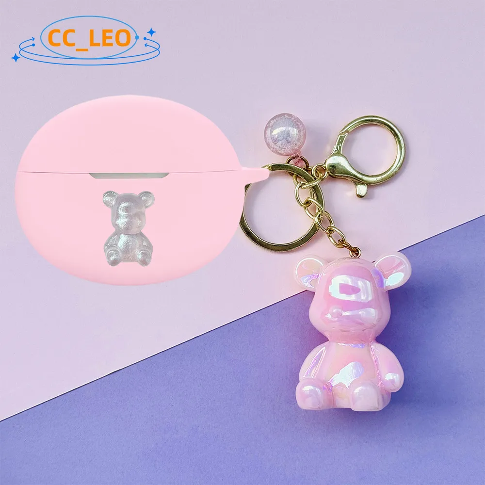 Para OnePlus Buds 4 funda bonita con colgante de oso funda suave de silicona adecuada para OnePlus Buds 4 funda protectora a prueba de golpes - imagen 3