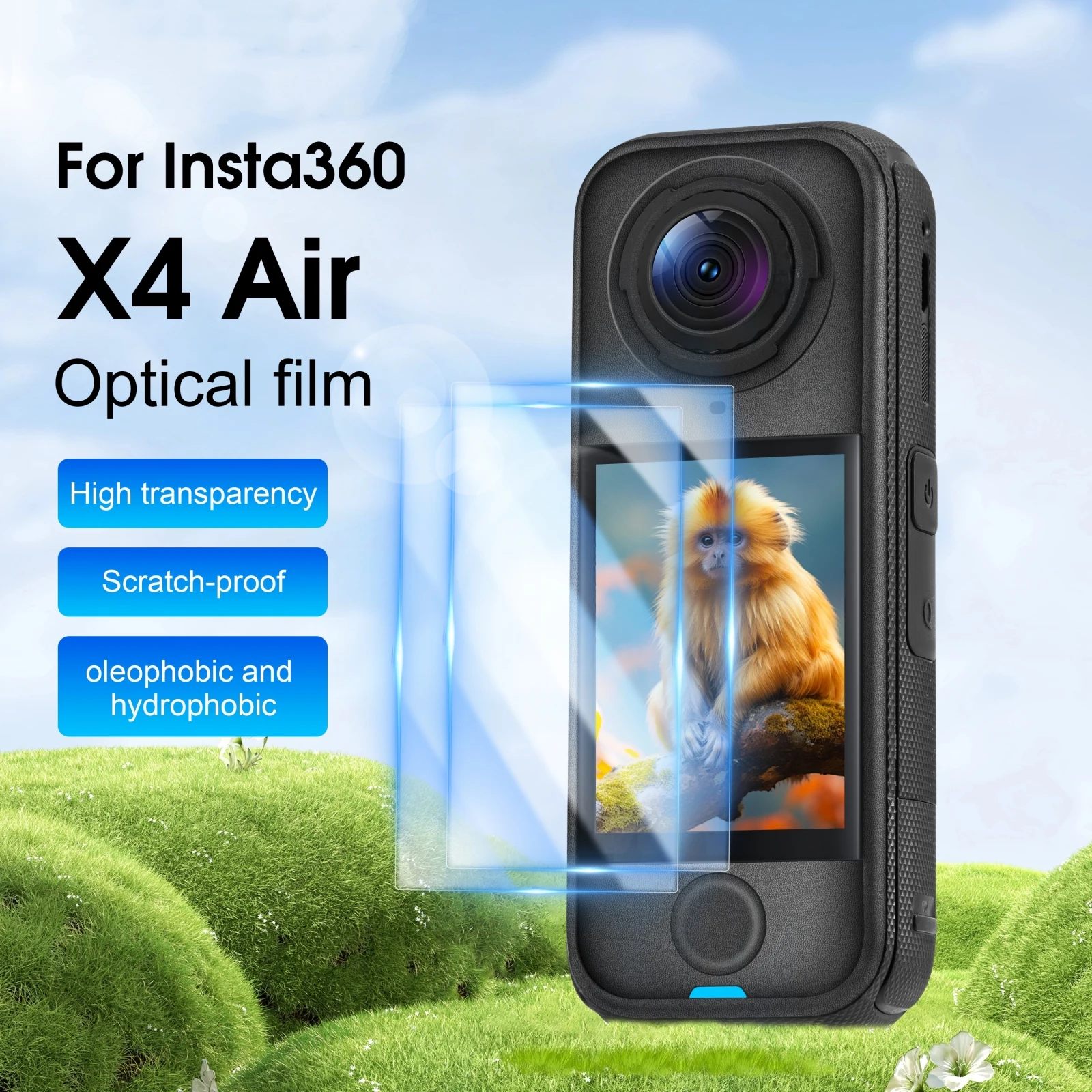 Protector de pantalla para cámara de acción Insta360 X4 Air, 2 uds. - imagen 4