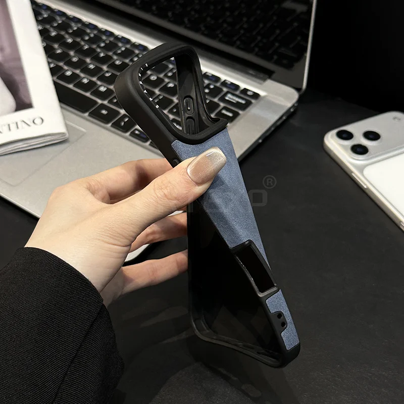 Funda para Apple iPhone 17 Pro MAX 17 Pro 17 funda de teléfono nueva funda de franela de lujo para iPhone 17 funda protectora de piel para teléfono ﻿ - imagen 3