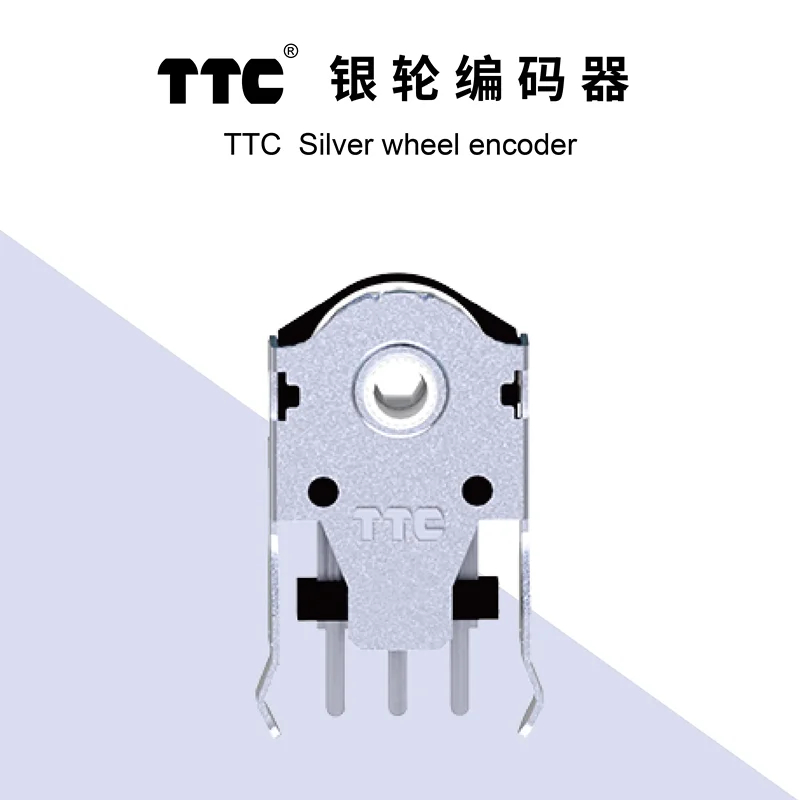 Codificador de rueda de plata TTC, codificador de rueda de plata de desplazamiento de ratón giratorio de 8mm, 9mm, 10mm, 11mm y 14mm con marca de orificio de 1,74mm para ratón de PC - imagen 2