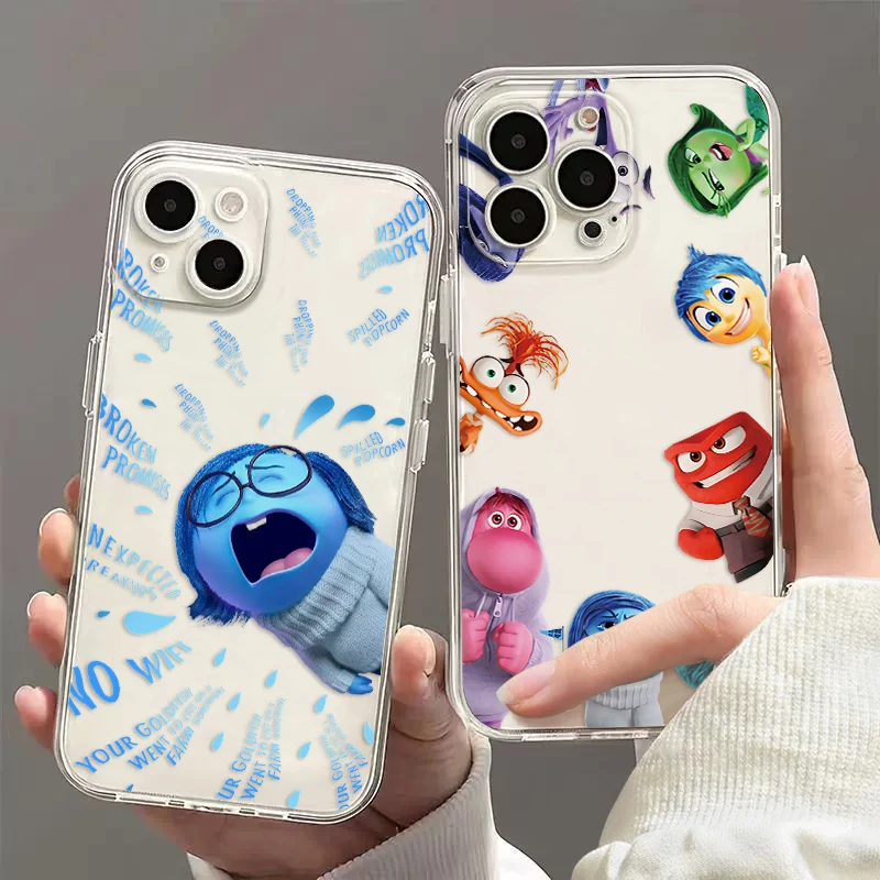 Funda de teléfono transparente con dibujos animados para iPhone, carcasa bonita para iPhone 16, 15, 14, 13, 12, 11, Mini Pro Max, X, XR, XSMax, 7, 8 Plus, SE20