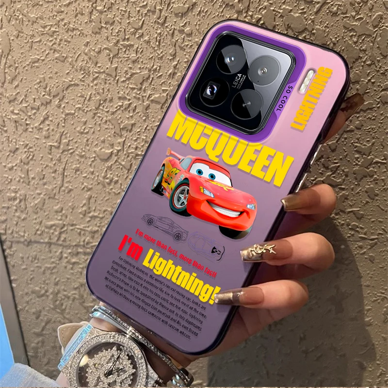 Funda esmerilada relámpago Mcqueen para Xiaomi Mi 15 14 14T 13 13T 12 12T 12X 12S 11 Lite POCO F6 F5 X6 X5 M6 Pro 5G 4G cubierta acrílica - imagen 5