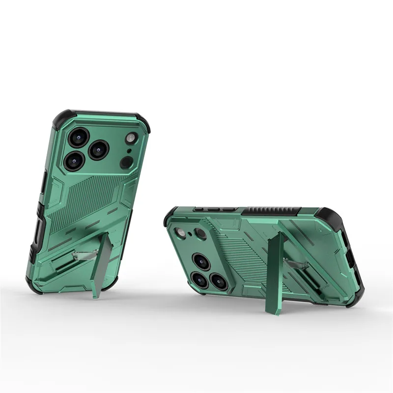 Para iPhone 17 Pro Funda iPhone 17 Pro Funda estilo Punk soporte protector de parachoques Funda protectora para teléfono para iPhone 17 Pro Max Air Funda - imagen 5