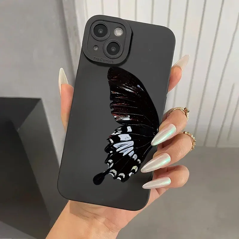 Funda de teléfono con labios negros y calavera artística para Oppo A3x A78 A59 A58 A57 A76 A17 A74 A94 A55 A54 A16 A15 A93 A31 4G 5G, funda trasera suave de TPU - imagen 2