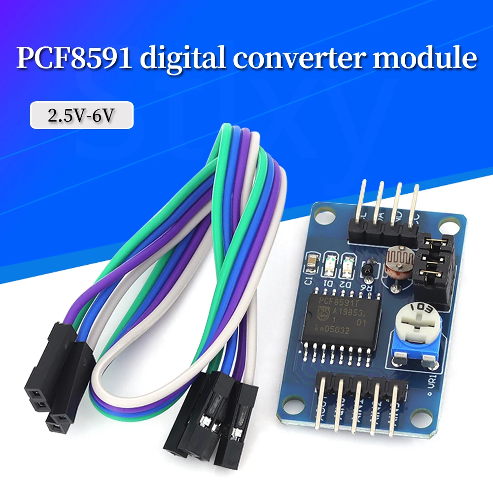 Stlxy 1/5/10 Uds PCF8591 módulo de iluminación de temperatura convertidor ADC/DAC módulo Sensor de conversión Digital analógico - imagen 2